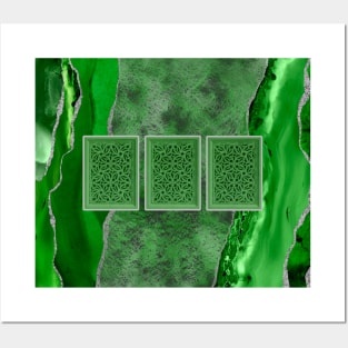 Tarot Cloth - Malachite - Rich Green Gemstone Scrying Mat Posters and Art